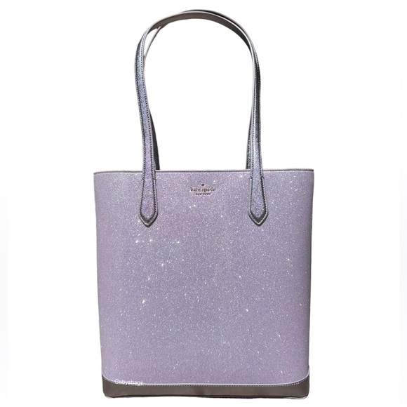 Kate Spade Tinsel Glitter Tote in Lilac Frost